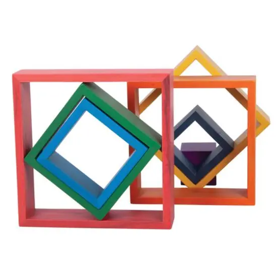 TickiT&reg; Wooden Rainbow Architect Squares {7}