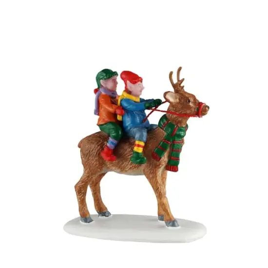Lemax&reg; Santa's Wonderland Reindeer Rides Figurine {1}