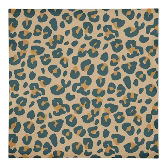 Leopard Cotton Twill Napkin Beige {1}