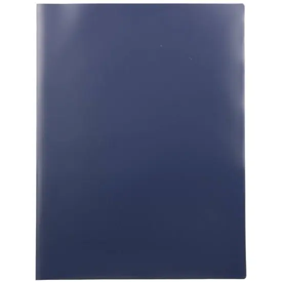 JAM Paper Navy Heavy Duty Plastic High 6-Pocket Folder, 2ct. {3}
