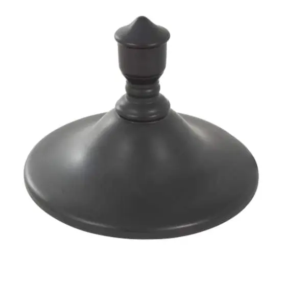 Ceramic Fluted Urn-Shaped Living Room Decorative Jar with Lid Black {7}