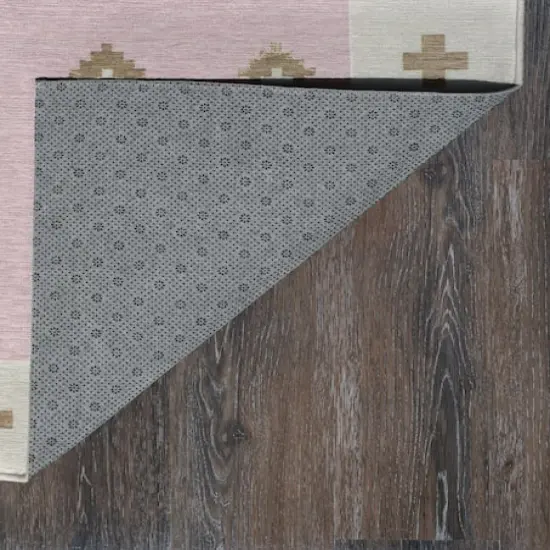 My Magic Carpet Nordic Weave Washable Rug Petal Pink {5}