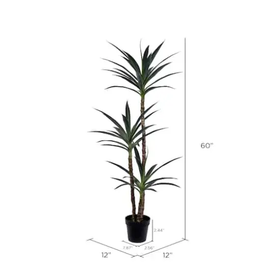 5ft. Potted Artificial Green Yucca Tree {5}