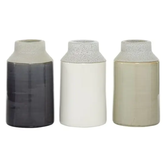 White Porcelain Coastal Style Vase Set {1}