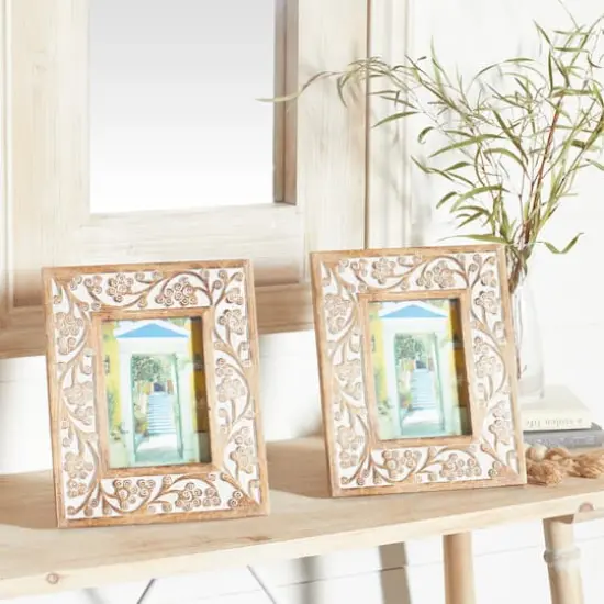2 Pack Brown Mango Wood Natural 9" x 11" Frame {8}