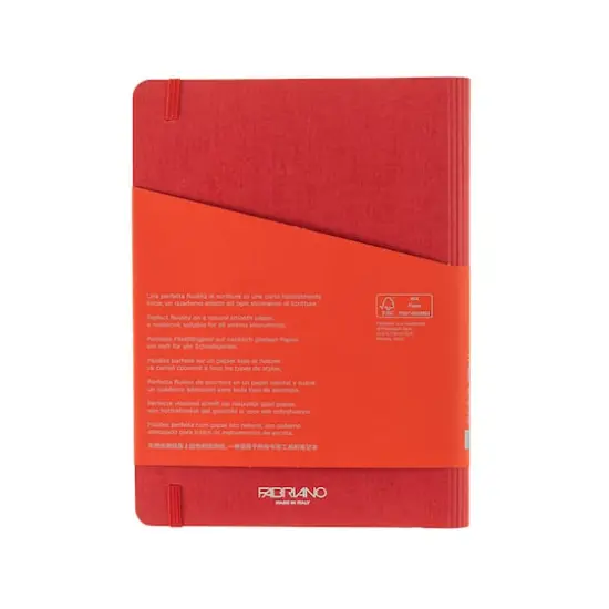 Fabriano&reg; Ecoqua Plus Dotted A5 Hidden Spiral-Bound Notebook Red {11}
