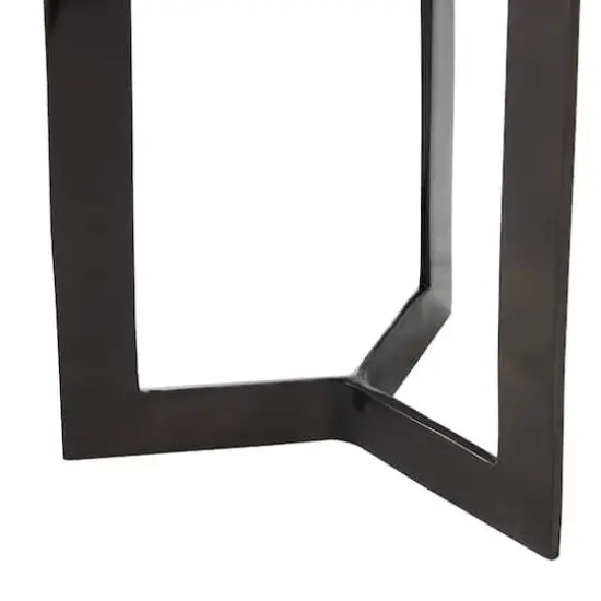 Black Aluminum Metal Tripod Accent Table Set {8}