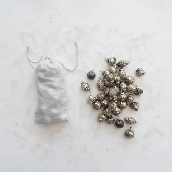 Hello Honey® 36ct. Antique Silver Embossed Mercury Glass Ornaments {3}