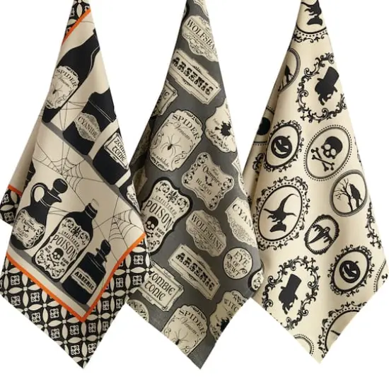 DII&reg; Mixed Hocus Pocus Printed Dishtowels, 3ct. {1}