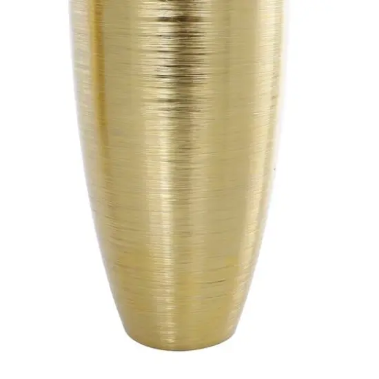 Gold Aluminum Brushed Textured Vase Set {8}