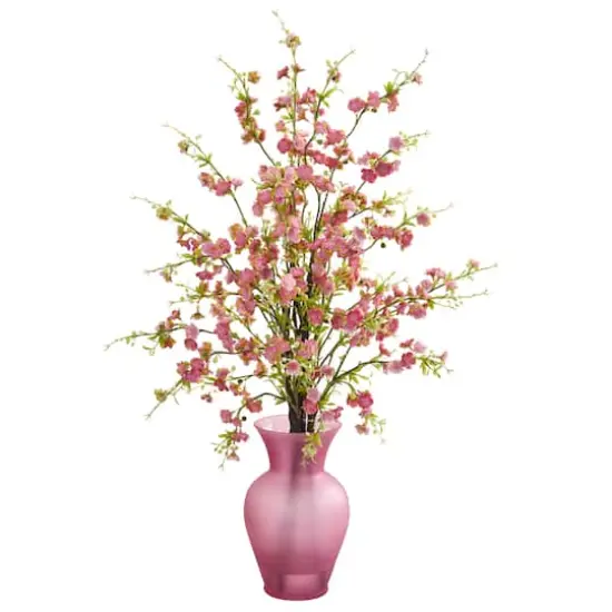 2.5ft. Pink Cherry Blossom In Pink Rose Vase {1}
