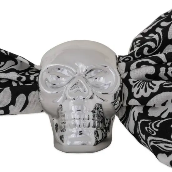 DII&reg; Silver Skull Napkin Ring Set, 6ct. {6}