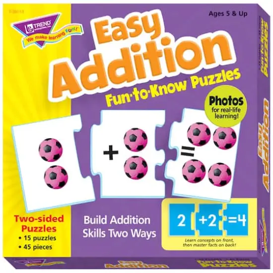 Trend Enterprises&reg; Easy Addition Fun-to-Know Puzzles {1}
