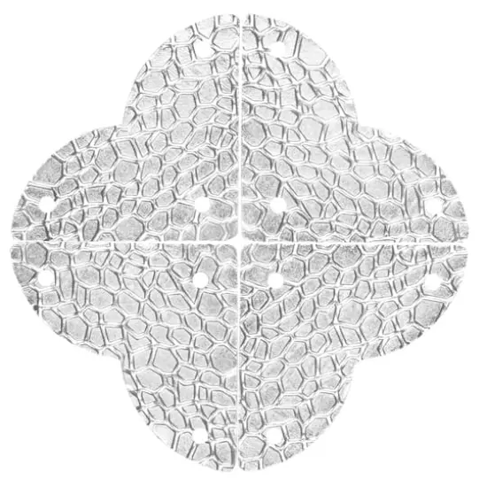 Dritz Home Nickel Textured Quatrefoil Corners {6}