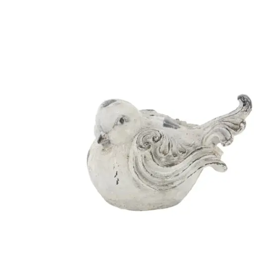 Tan Stone Country Garden Bird Sculpture Set {3}