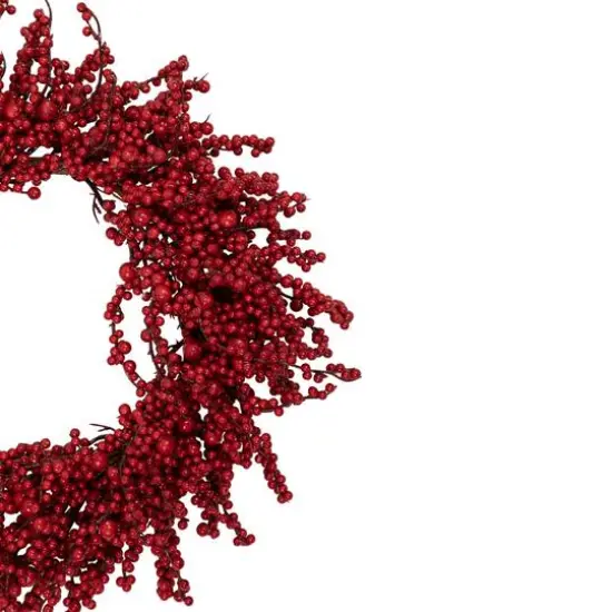 22" Red Berries Artificial Christmas Wreath {8}