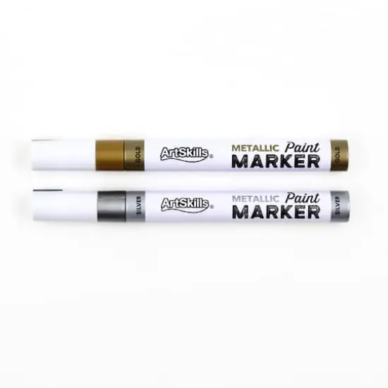 ArtSkills&reg; Silver & Gold Oil Based Paint Markers {3}