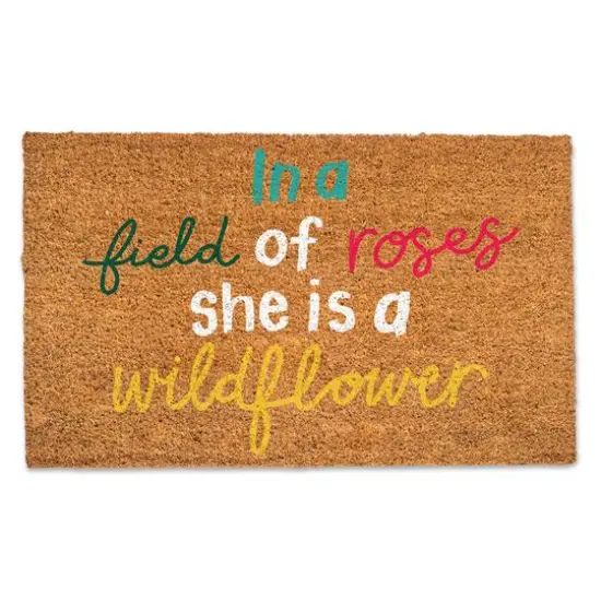 In a Field of Roses Colorful Doormat {1}
