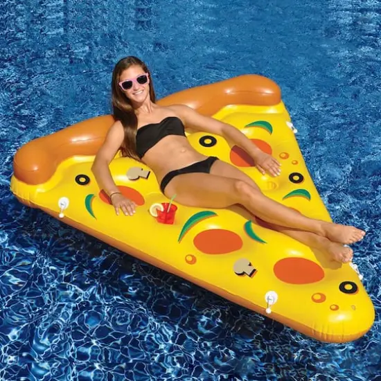 6ft. Inflatable Pizza Slice Swimming Pool Float {3}