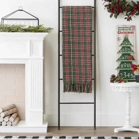 DII&reg; O Christmas Tree Plaid Recycled Cotton Throw {5}