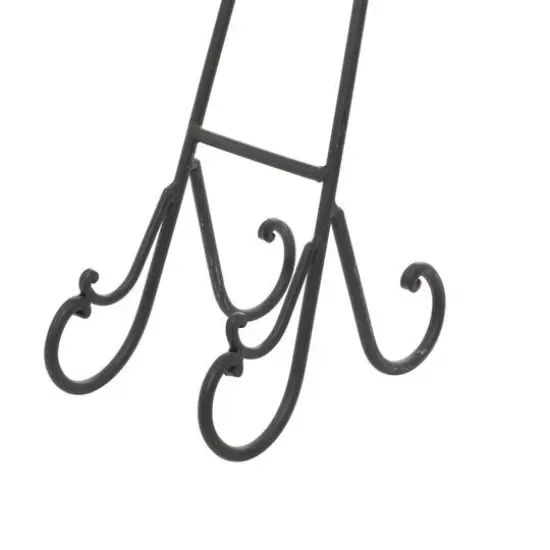 Traditional Scrolling Black Metal Easel, 19" x 6" x 9" {5}