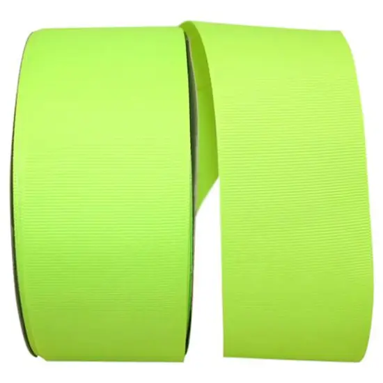 JAM Paper 2.25" Grosgrain Texture Ribbon Neon Yellow {1}