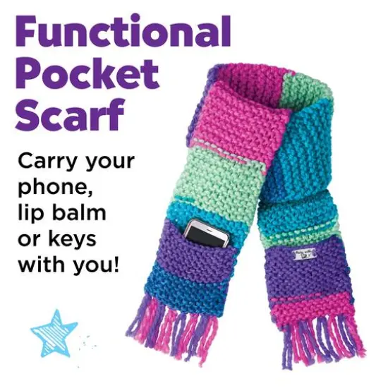 Creativity for Kids Learn To Knit Pocket Scarf Kit {7}