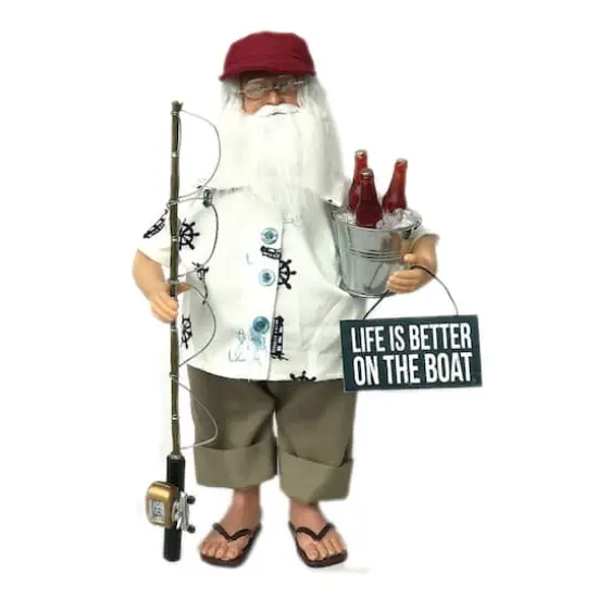 15" Life is Better on the Boat Santa Claus Decoration {1}