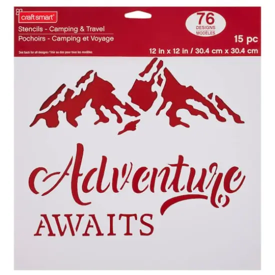 Camping & Travel Stencils by Craft Smart&reg;, 12" x 12" {3}