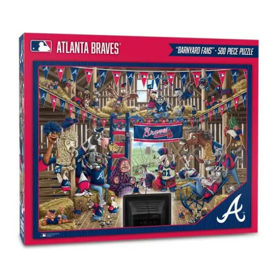 MLB Barnyard Fans 500 Piece Puzzle Atlanta Braves {1}