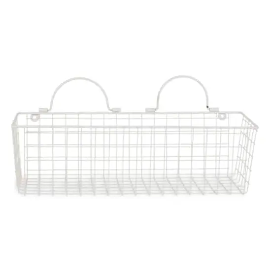 DII&reg; Wire Wall Basket Set Antique White {5}