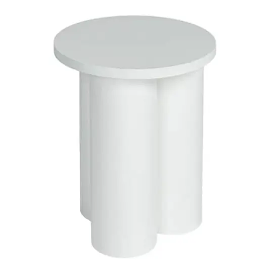 Hello Honey&reg; Round 3-Column End Table White {1}