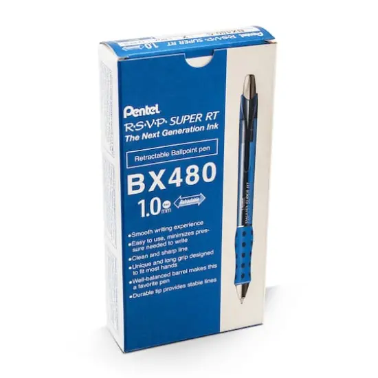 R.S.V.P.&reg; Super RT Retractable Ballpoint Pen, 12ct. Blue {1}