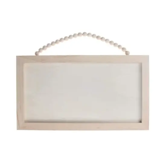 14" Unfinished Plaque with Beaded Hanger by Make Market&reg; {1}