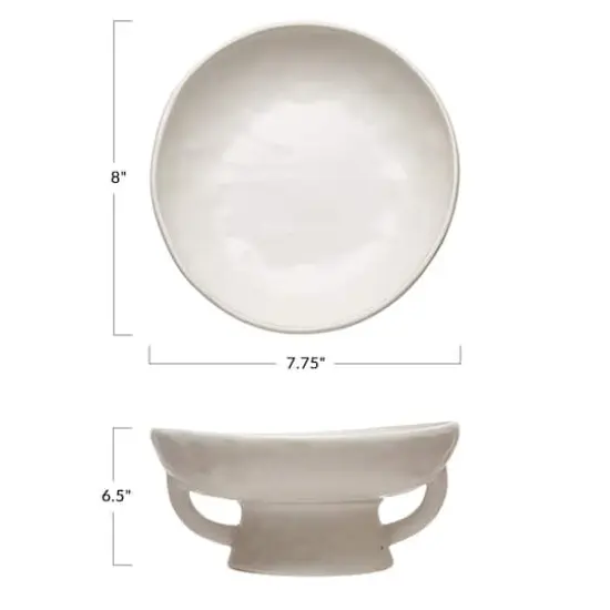 Hello Honey&reg; 8" Wide White Stoneware Bowl {1}