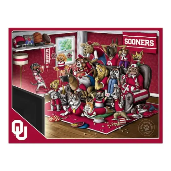 College Football Purebred Fans A Real Nailbiter 500 Piece Puzzle Oklahoma Sooners {5}
