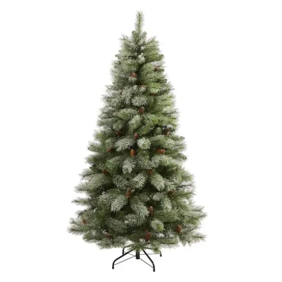 6ft. Unlit Snowed French Alps Mountain Pine Artificial Christmas Tree {1}