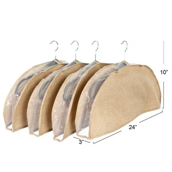 Household Essentials Hanging Garment Shoulder Covers, 4ct. Brown {5}