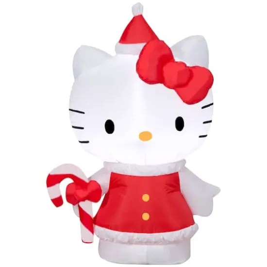 3.5ft. Airblown&reg; Inflatable Christmas Hello Kitty&reg; in Holiday Dress {1}