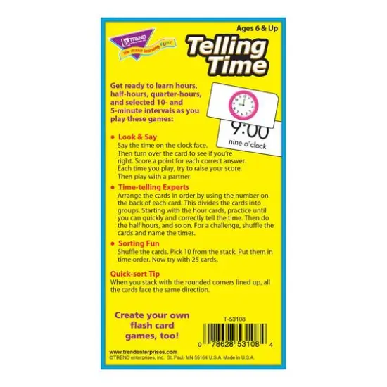 Trend Enterprises&reg; Telling Time Skill Drill Flash Cards {7}