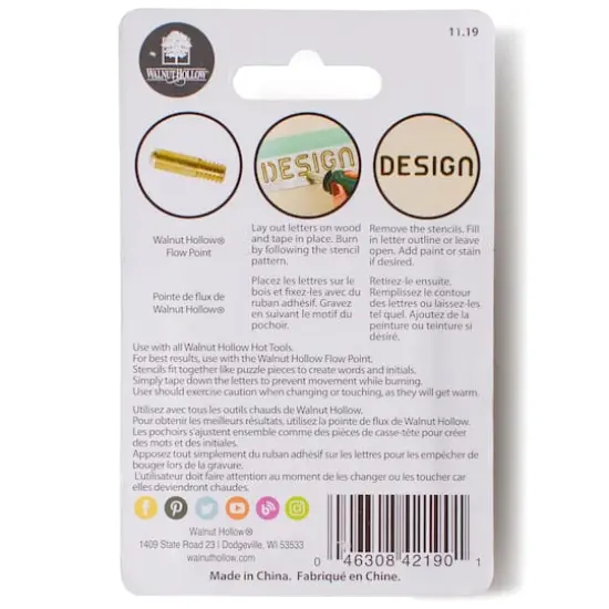 Walnut Hollow&reg; Creative Woodburner&reg; Alphabet Stencils, 26ct. {7}