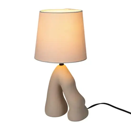 Hello Honey&reg; 16.5" White Volcano Finish Ceramic Table Lamp {3}