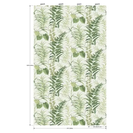 RoomMates Fern Forest Peel & Stick Wallpaper Mural Green {10}