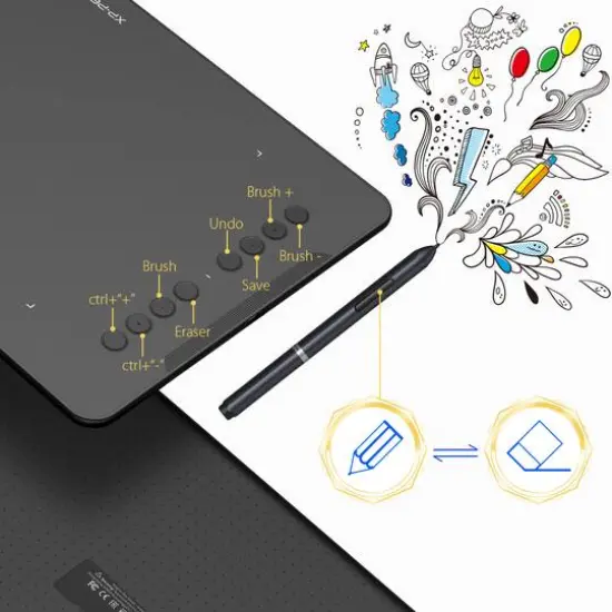 XPPen 10" x 6.25" Deco 01 Graphics Drawing Tablet {7}