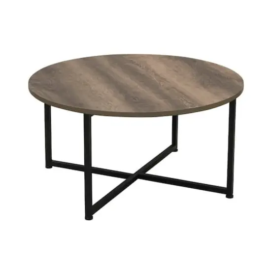 Household Essentials 31.5" Jamestown Round Coffee Table Ashwood {1}