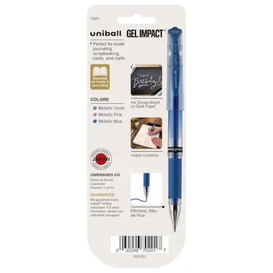 uniball&trade; GEL IMPACT 1mm Metallic 3 Color Gel Pen Set {4}