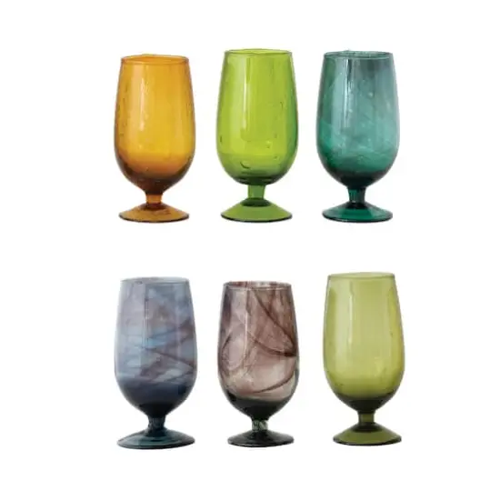 Hello Honey&reg; 12oz. Hand-Blown Stemmed Drinking Glass Set {1}
