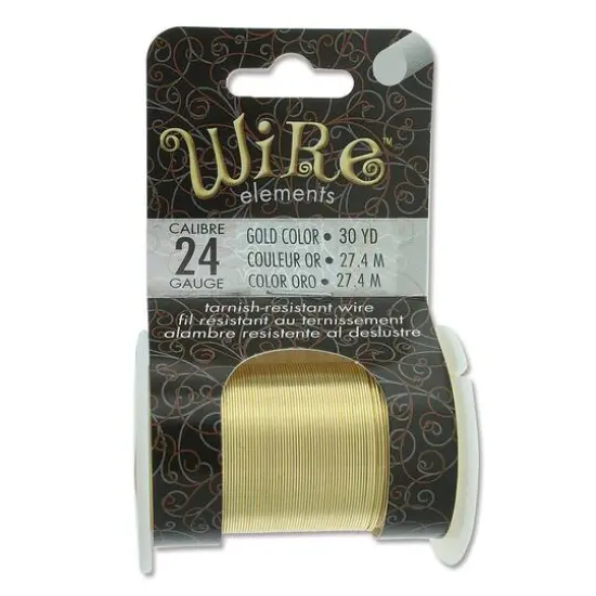 The Beadsmith&reg; Wire&trade; Elements 24 Gauge Tarnish-Resistant Wire Gold {1}