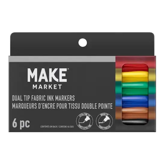 Dual Tip Fabric Ink Markers by Make Market&reg; {5}