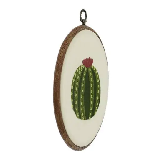 Round Cactus Embroidery Hoop Wall D&eacute;cor by Ashland&reg; {4}
